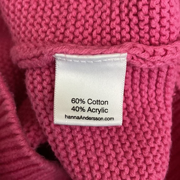 Hanna Andersson Girl’s Cute Pink Button Front Cotton Blend Cardigan size 6-7Y - Picture 6 of 6